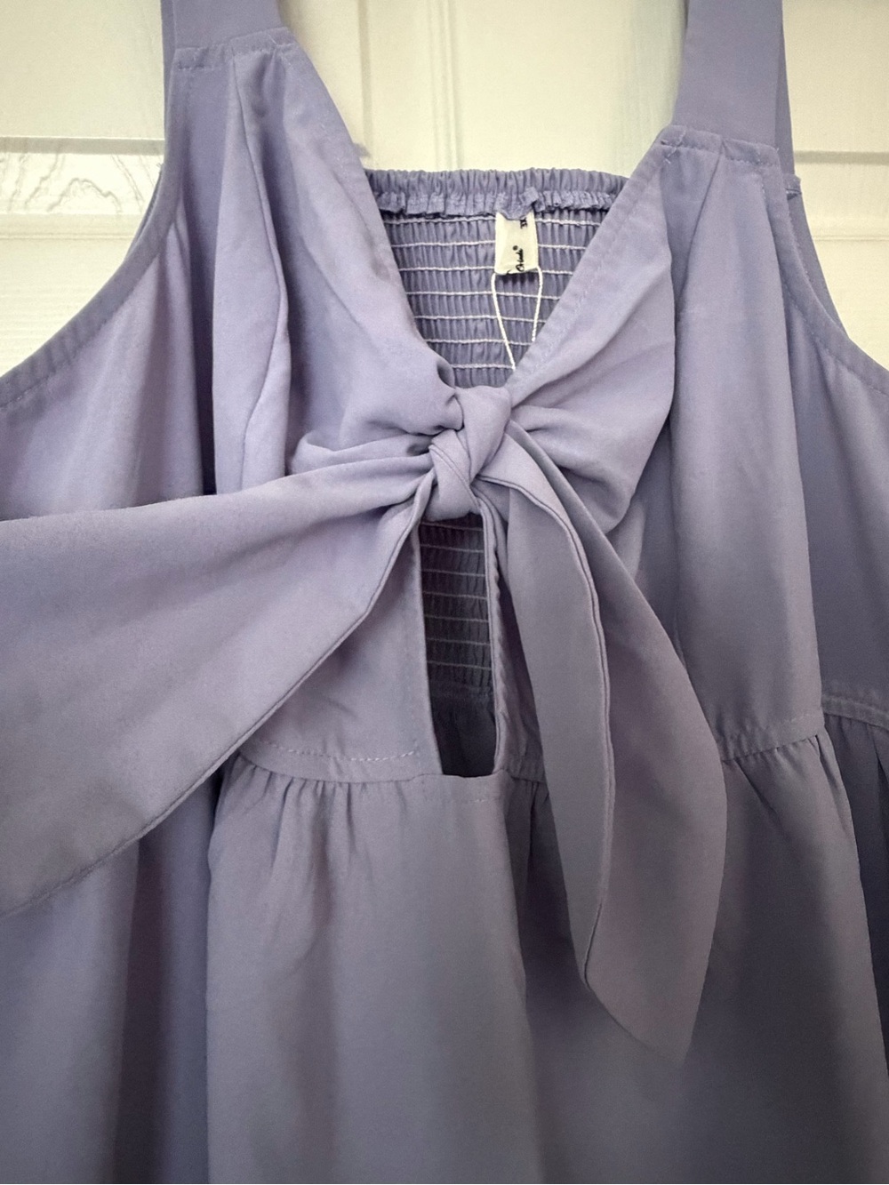Lilac Tie-Front Sundress for Women - Picture 2 of 5